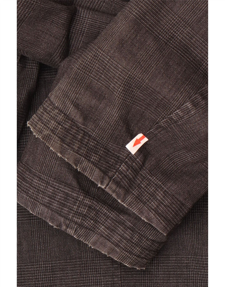 Cappotto da uomo Fred Perry UK 38 Cotone a quadri grigio medio