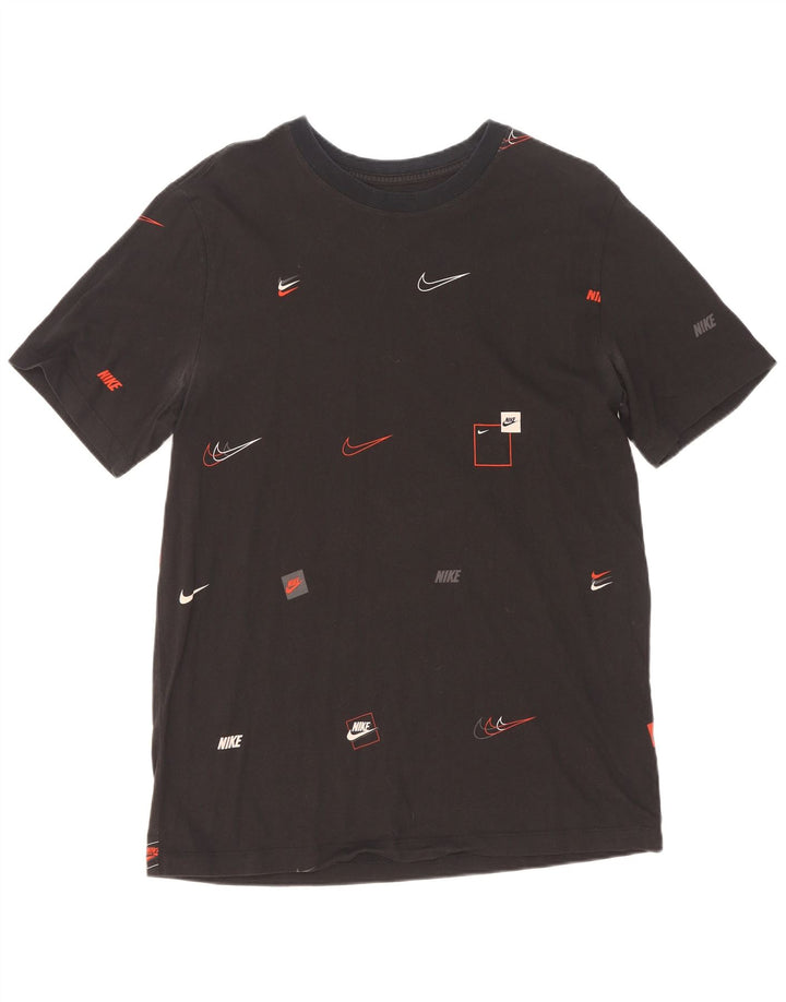 T-shirt grafica da uomo Nike Top grande in cotone nero