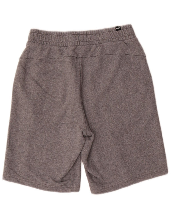Pantaloncini sportivi da uomo Puma in cotone screziato grigio medio