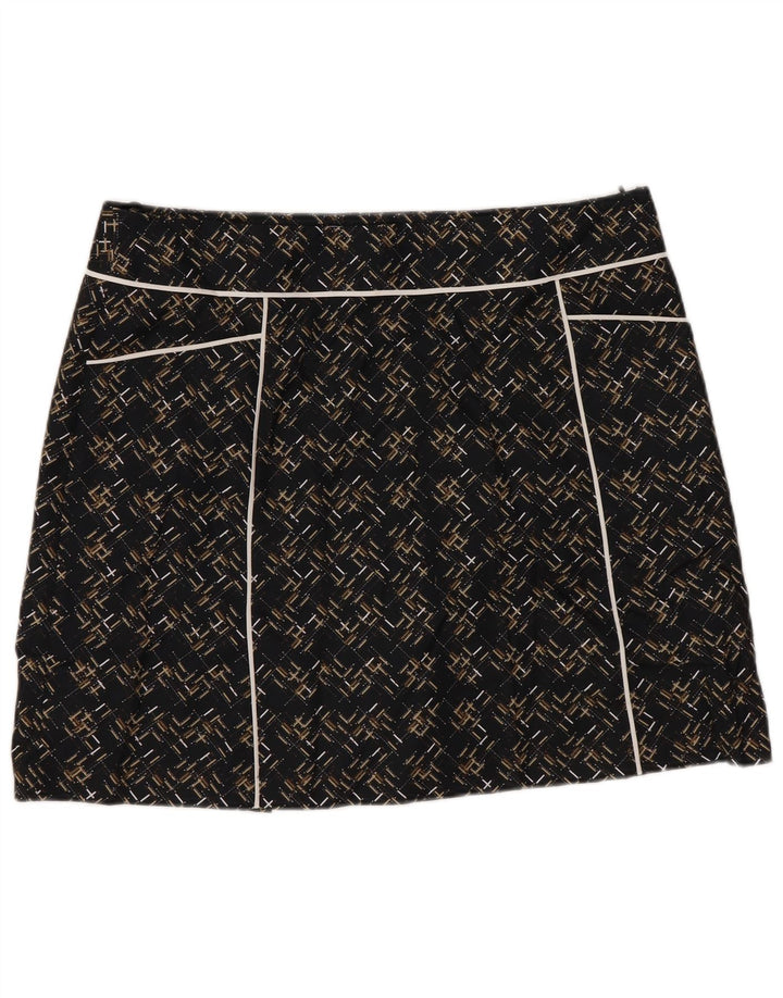 Minigonna da donna IZOD US 6 media W32 poliestere geometrico nero