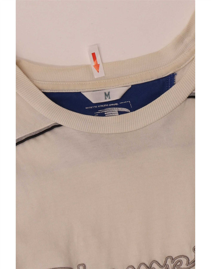 T-shirt grafica standard da uomo a maniche corte Champion Champion, cotone bianco medio