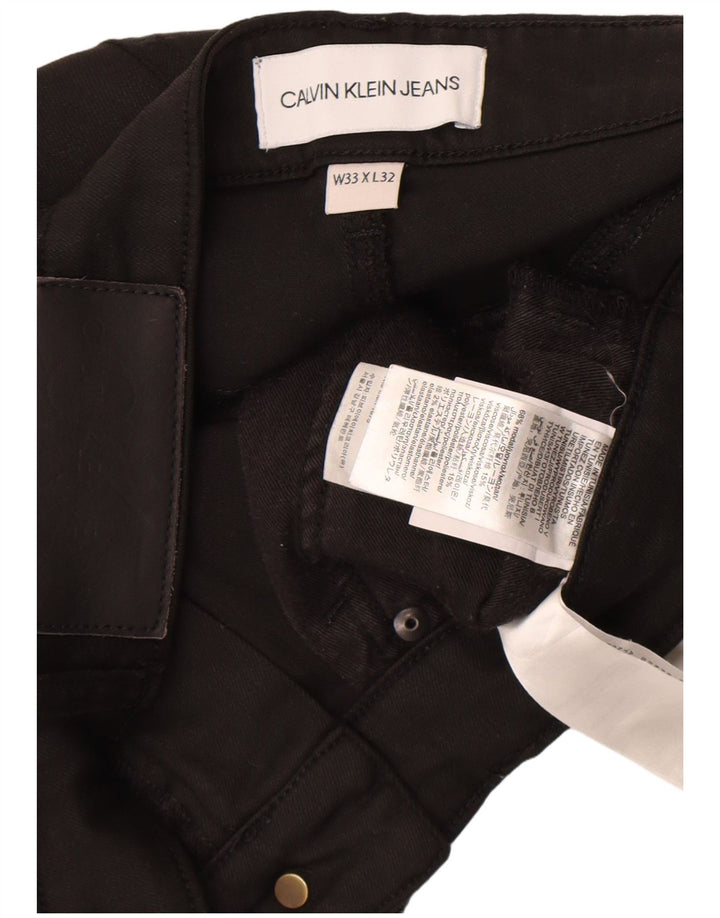 Jeans slim da uomo Calvin Klein W33 L32 Nero Modale