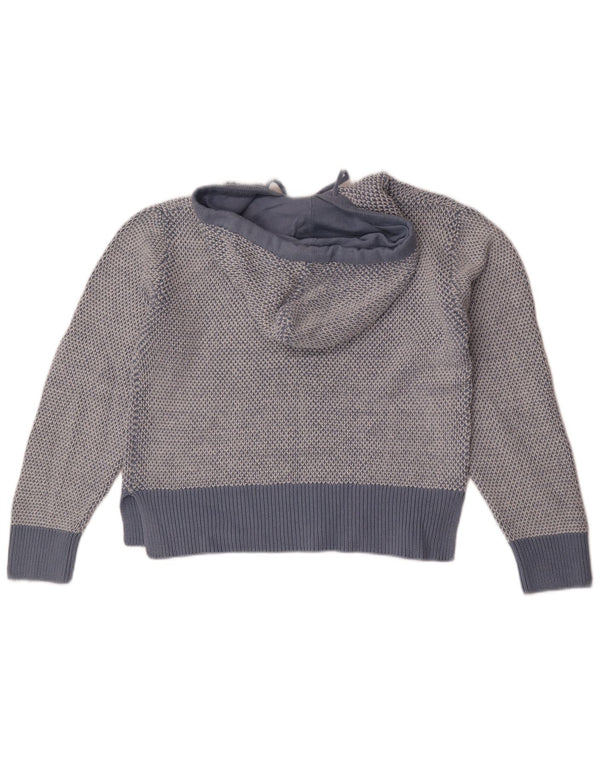 Maglione con cappuccio da donna Saltrock UK 14 Cotone screziato blu medio