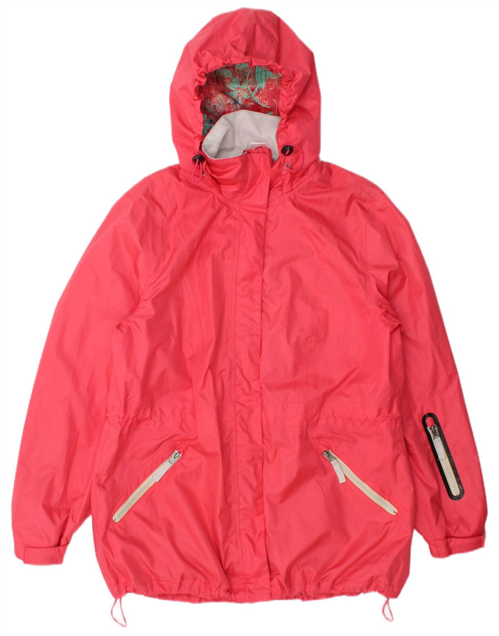 BONPRIX COLLECTION Womens Hooded Rain Jacket UK 16 Large Pink Polyester