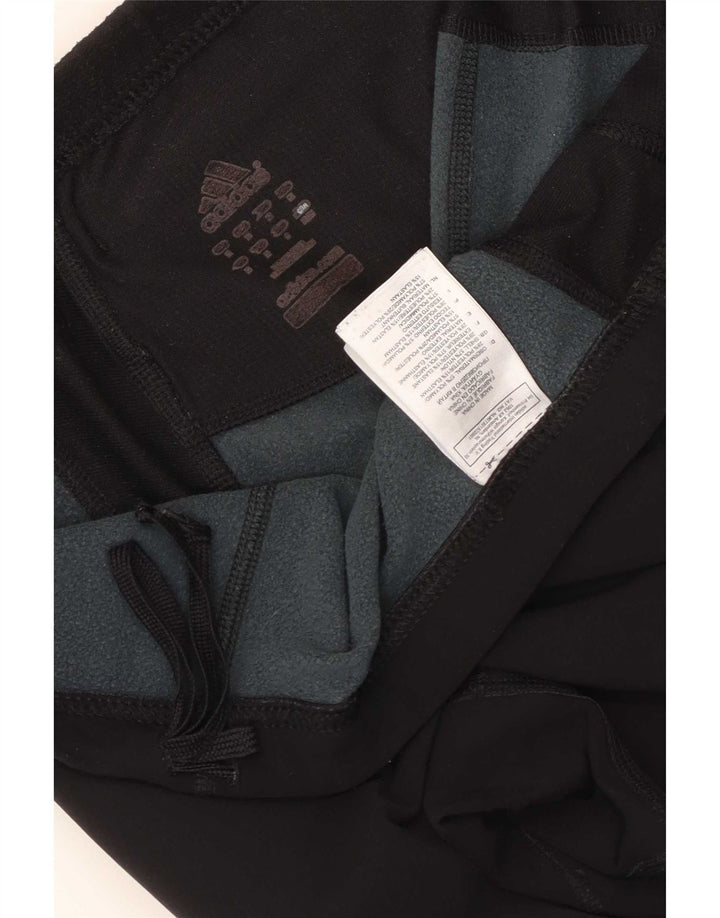 Leggings Adidas da donna UK 14 Large Nero Colourblock in poliammide