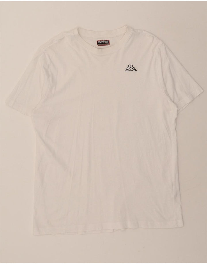 KAPPA Mens T-Shirt Top XL White Cotton Vintage Kappa and Second-Hand Kappa from Messina Hembry 