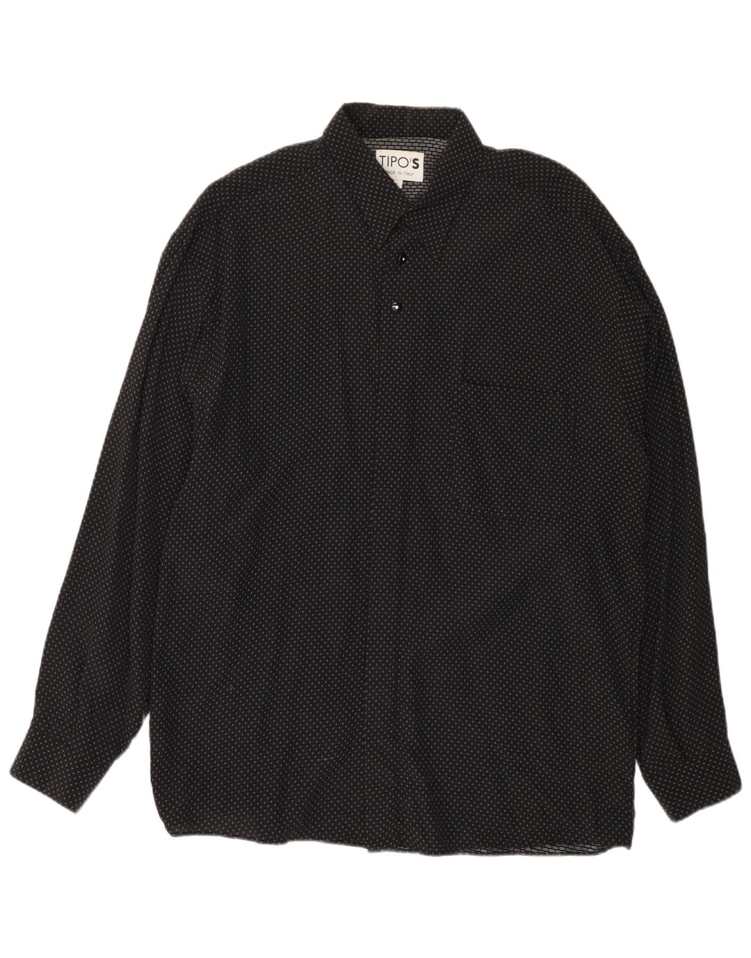 Camicia Tipo' S Uomo XL Viscosa Maculata Nera