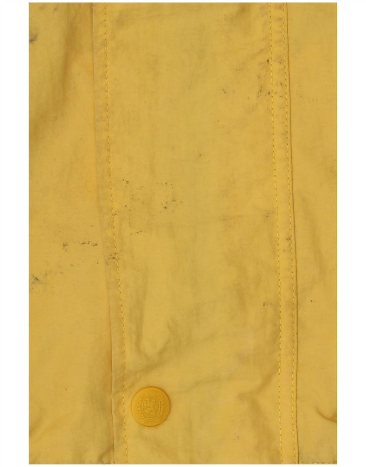 Giacca antipioggia con cappuccio da uomo Tommy Hilfiger UK 38 nylon giallo medio