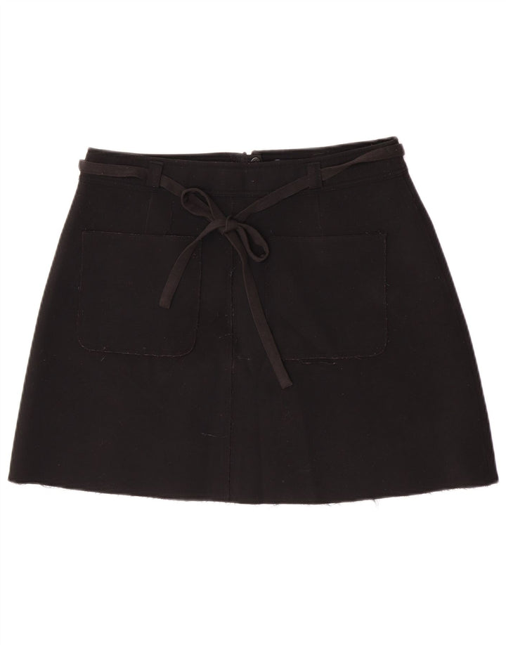 Minigonna da donna Marks & Spencer UK 14 grande W30 poliestere nero