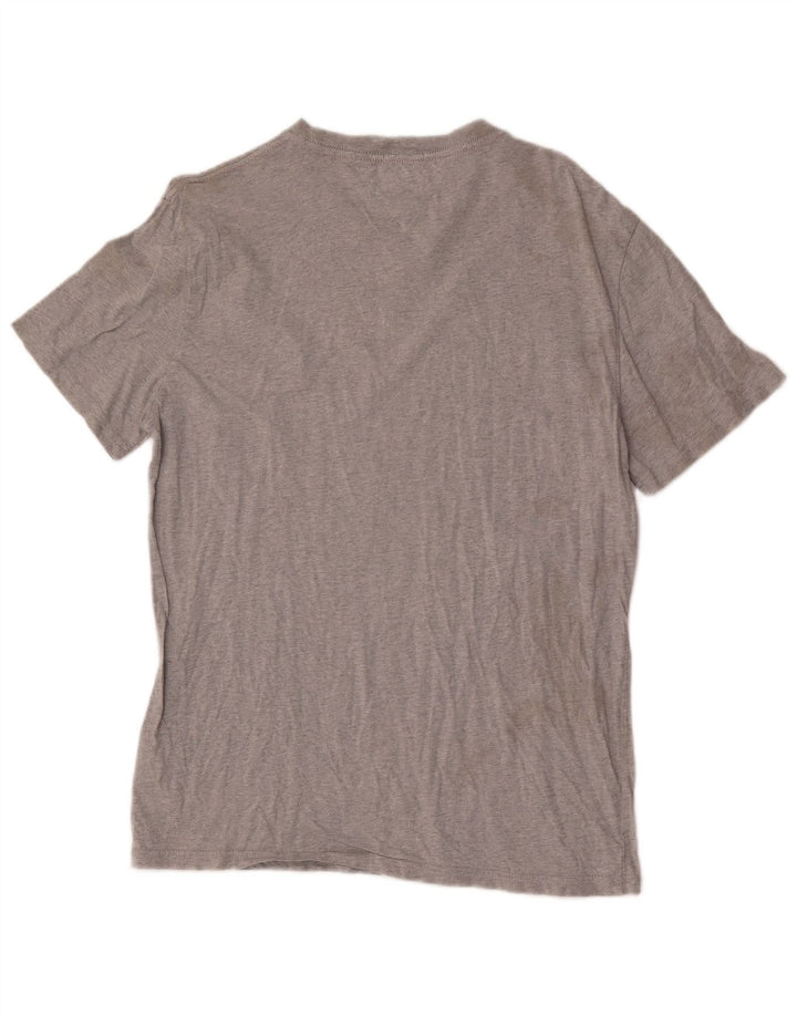 T-shirt grafica da uomo con vestibilità regolare Tommy Hilfiger Top in cotone grigio medio