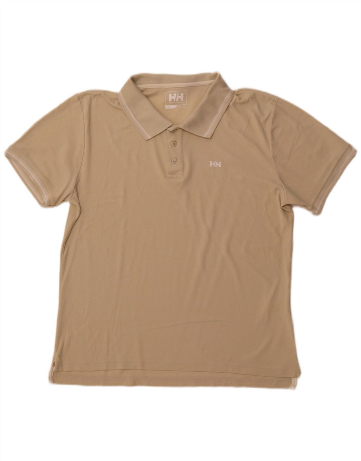 Polo da uomo HELLY HANSEN Large Beige in poliammide