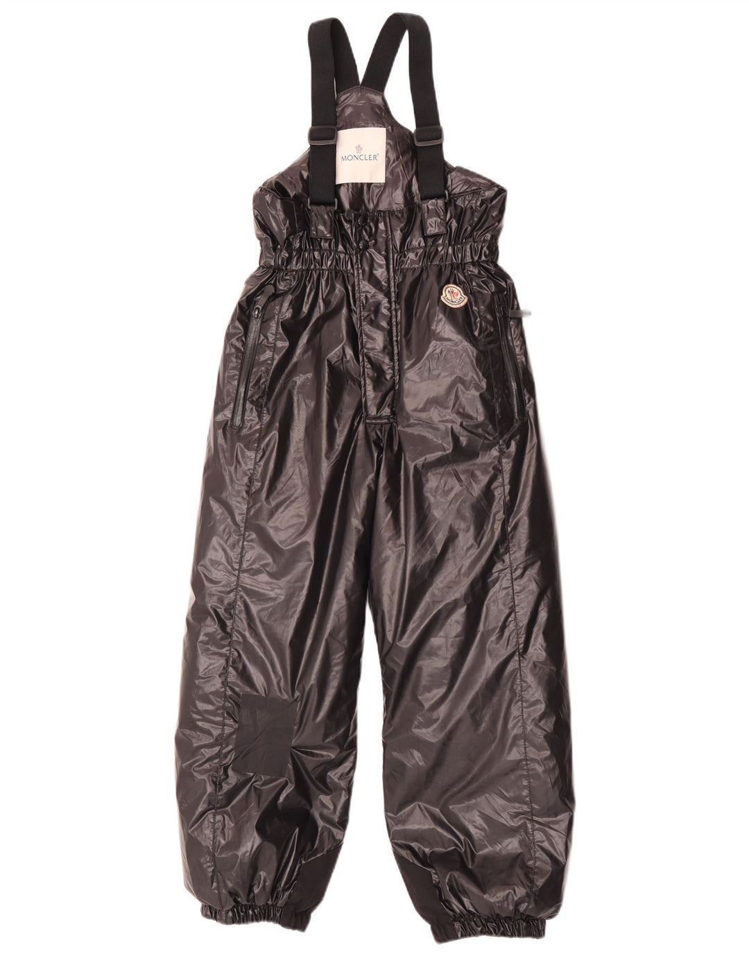 Moncler Ragazzi Salopette da Sci Pantaloni 9-10 Anni Nero Poliammide Invernale