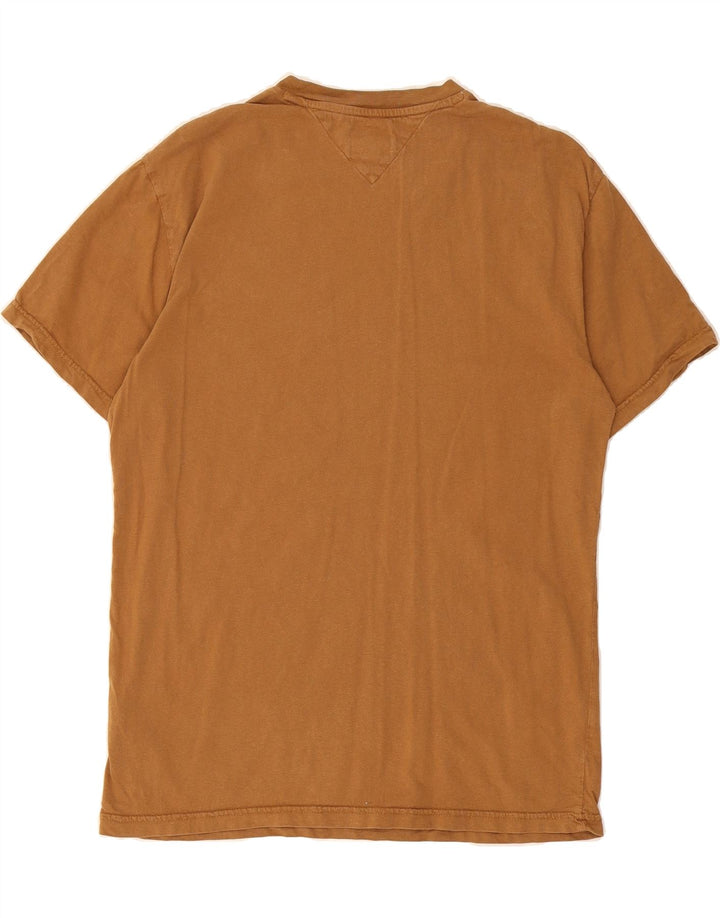 TOMMY HILFIGER Mens T-Shirt Top Medium Brown Vintage Tommy Hilfiger and Second-Hand Tommy Hilfiger from Messina Hembry 