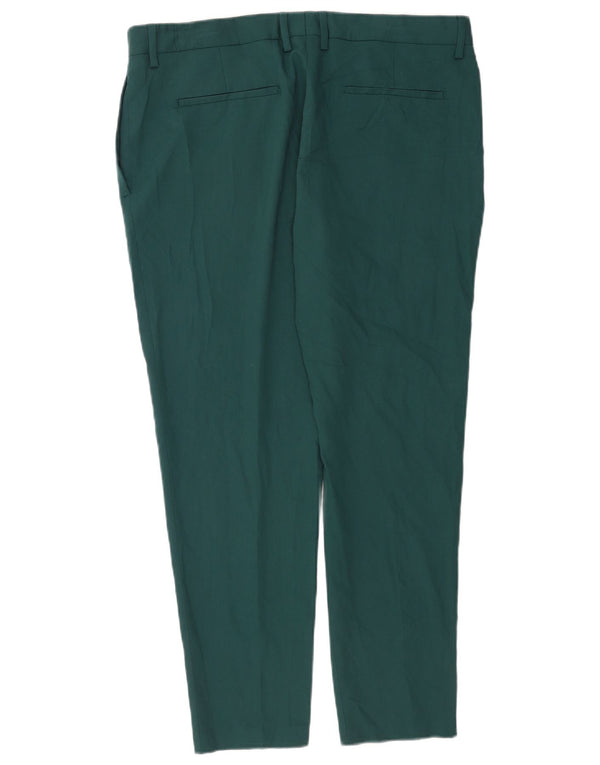Pantaloni chino slim da uomo Zara EU 46 XL W36 L28 viscosa verde
