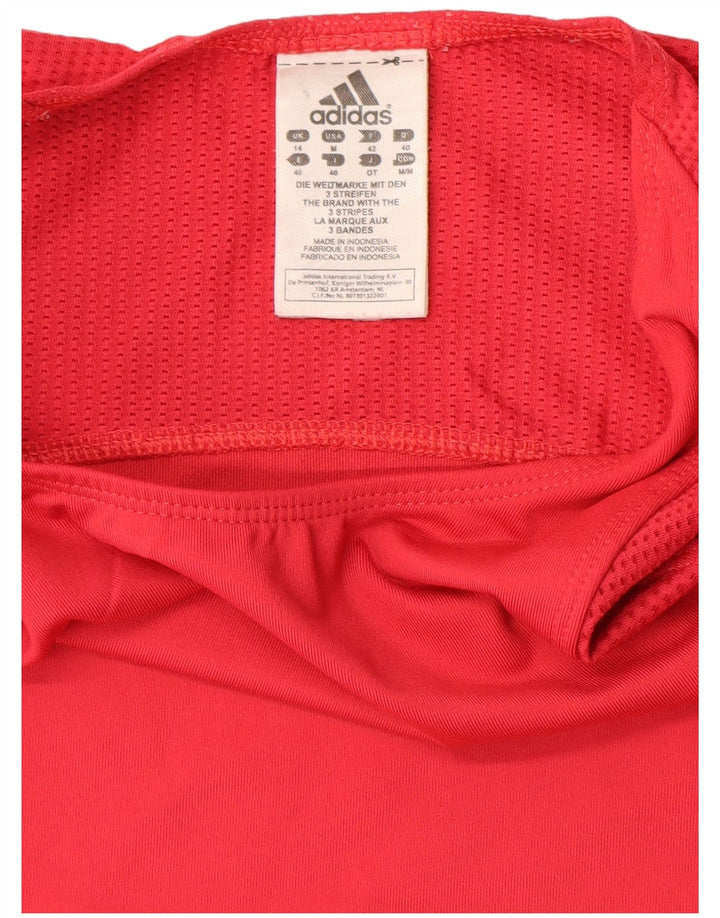 Canotta corta Adidas da donna Climacool UK 14 rosso medio in poliammide