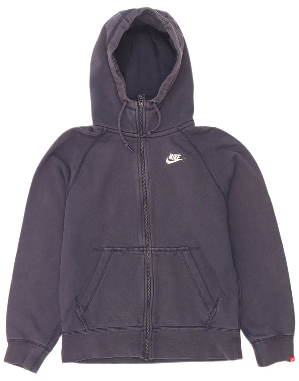 Felpa con cappuccio e zip Nike da uomo, piccola, in cotone blu navy