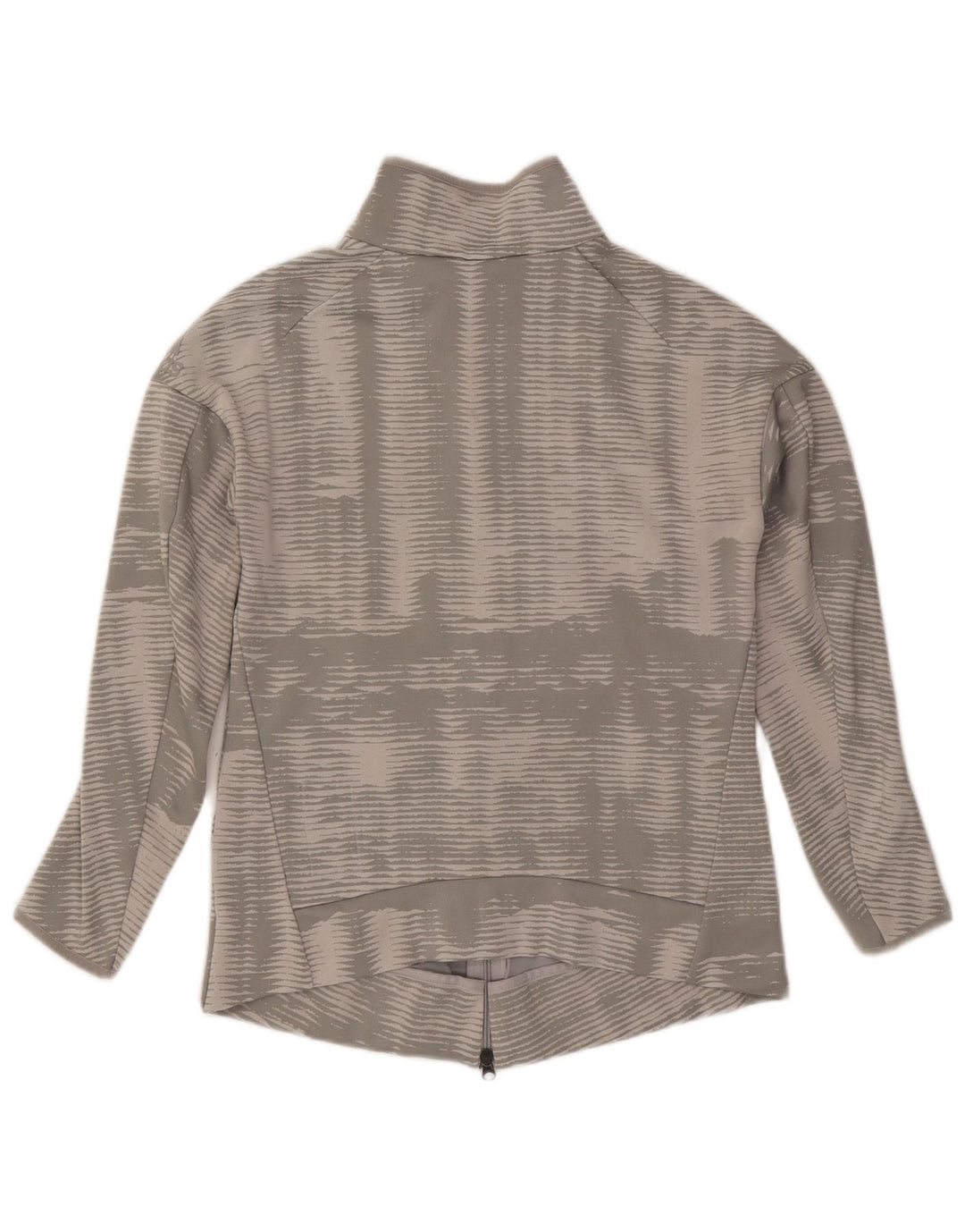 Giacca da tuta da donna ADIDAS UK 12/14 Poliestere a righe grigio medio