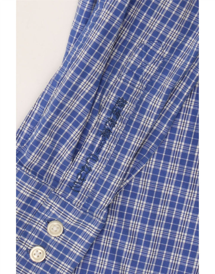 Camicia da uomo Superdry in cotone a quadri blu medio