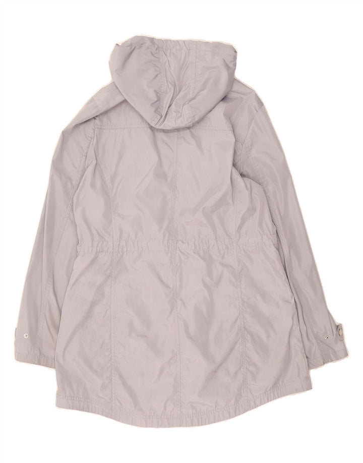 MICHAEL KORS Womens Hooded Raincoat UK 16 Large Grey Polyester Vintage Michael Kors and Second-Hand Michael Kors from Messina Hembry 