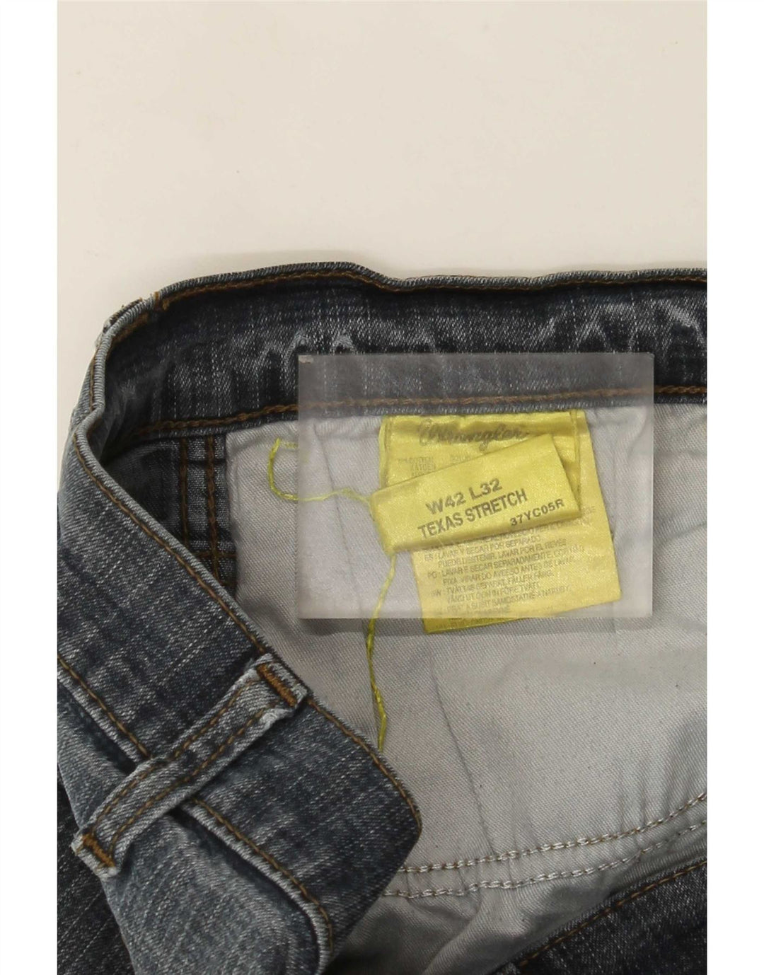 Jeans dritti elasticizzati Texas da uomo Wrangler W42 L29 cotone blu