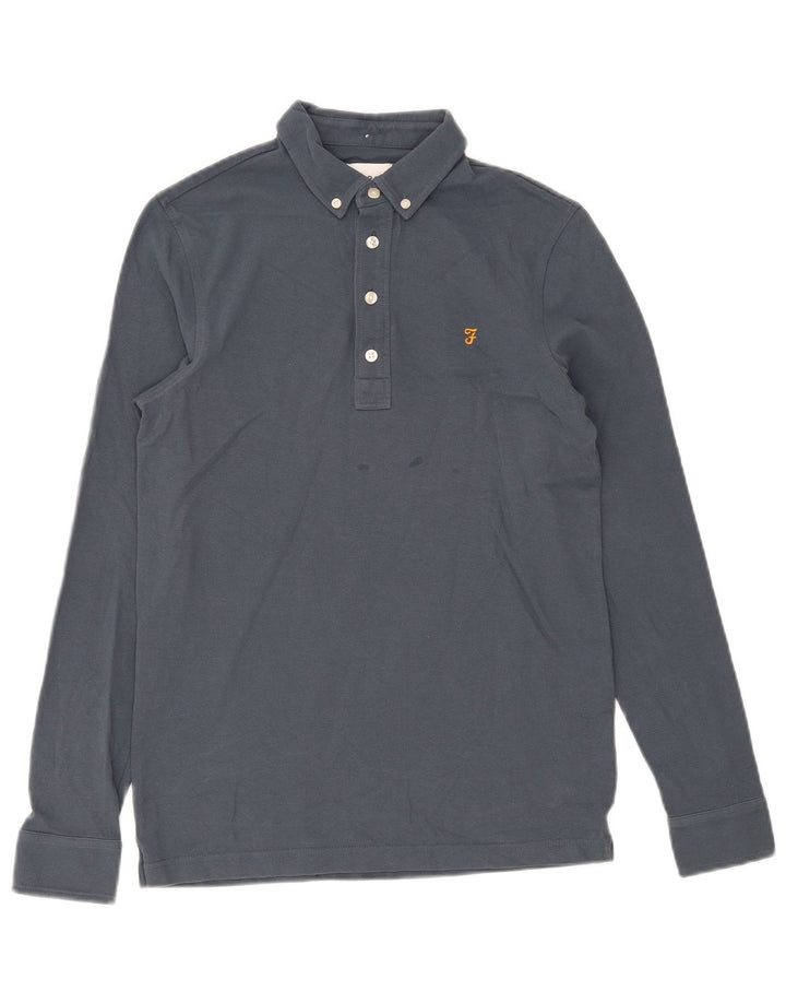 Camicia pullover da uomo Farah piccola in cotone blu navy