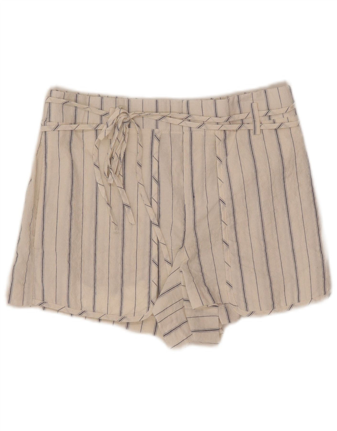 Pantaloni caldi a vita alta da donna Zara piccoli W26 a righe bianche