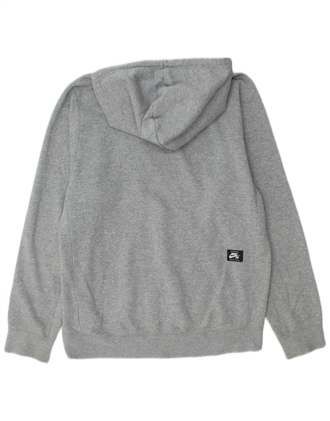 Felpa con cappuccio grafica Nike da uomo in cotone grigio medio