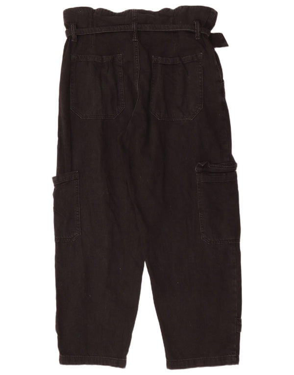 Jeans cargo affusolati da donna All Saints UK 12 medio W32 L27 cotone nero
