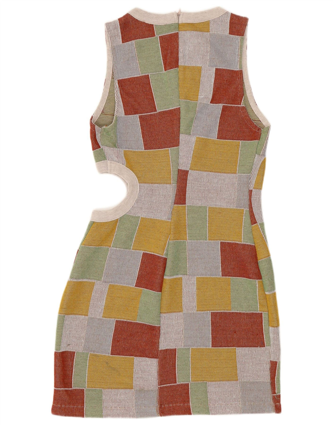 Abito aderente senza maniche da donna Zara UK 12 Medio multicolore geometrico