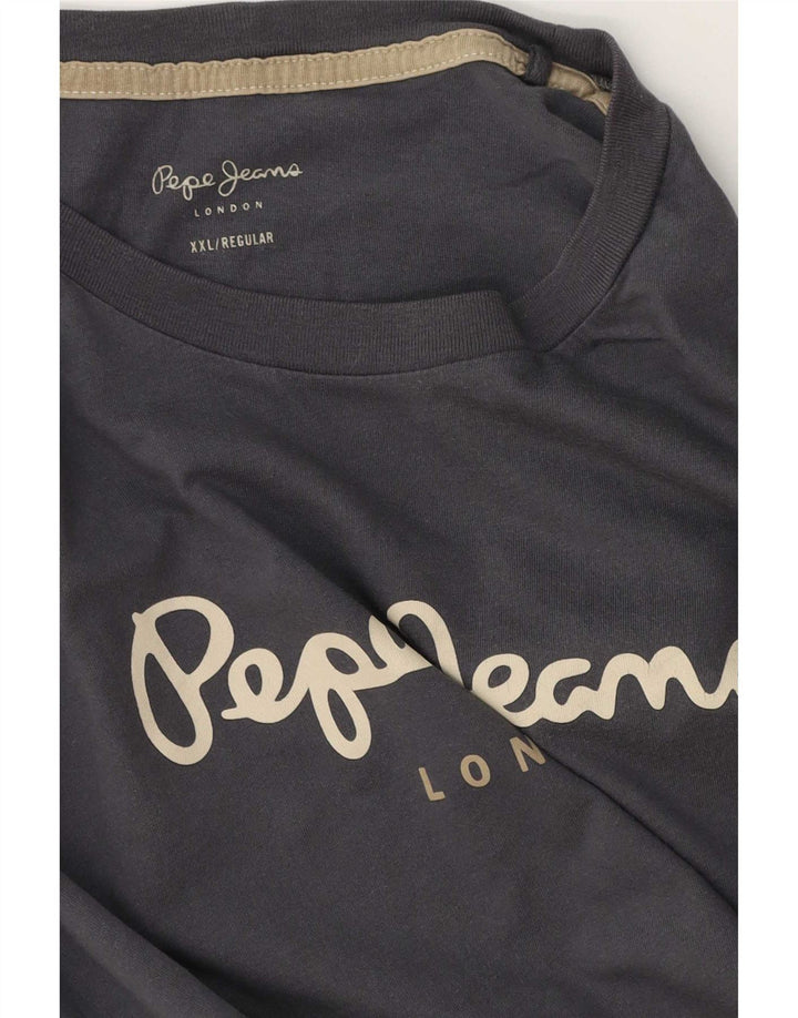 PEPE Jeans T-shirt grafica regolare da uomo 2XL Grigia
