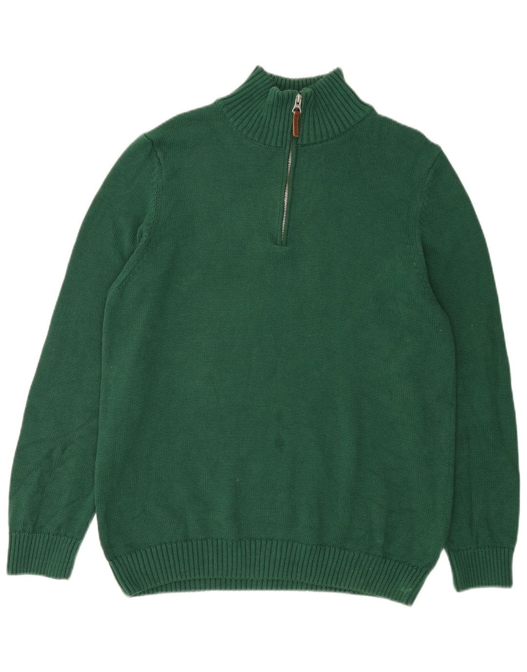Maglione da uomo con zip e collo SUPERDRY 2XL in cotone verde