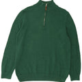 Maglione da uomo con zip e collo SUPERDRY 2XL in cotone verde