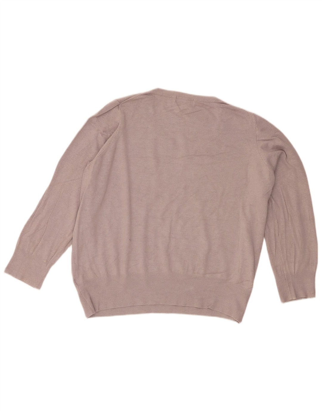 Maglione con scollo a V da donna Marks & Spencer UK 20 2XL Viscosa grigia