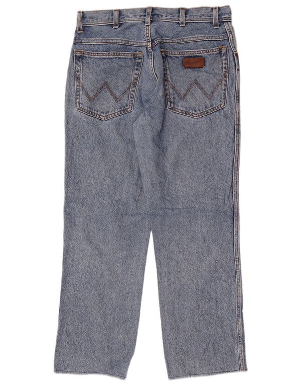 Jeans dritti da uomo Wrangler vestibilità regolare W32 L27 cotone blu