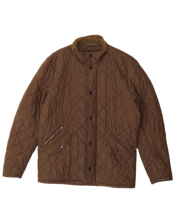 Barbour Giacca trapuntata da uomo UK 36 Small Marrone Poliestere