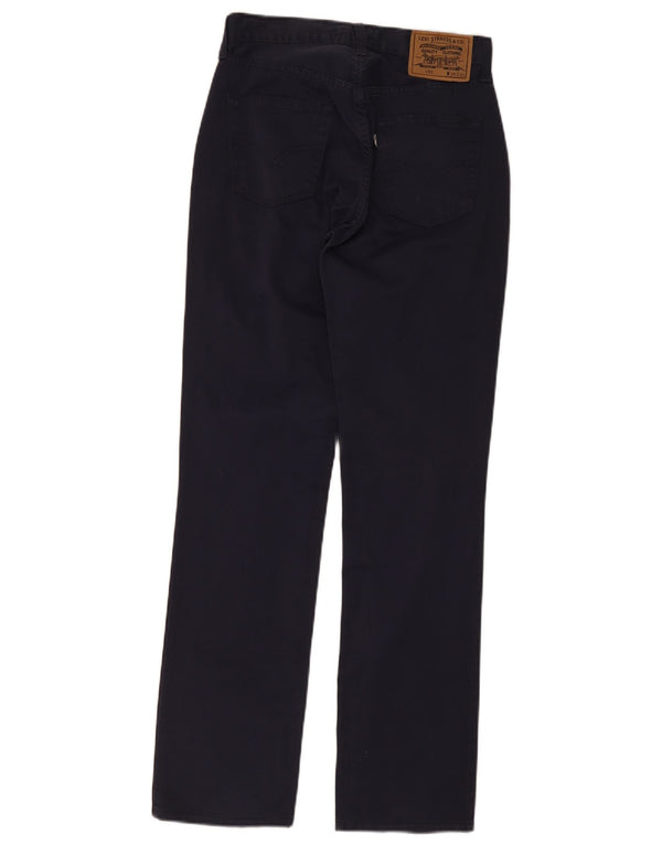 Levi's Mens 495 Straight Cargo Trousers W29 L32 Navy Blue Cotton