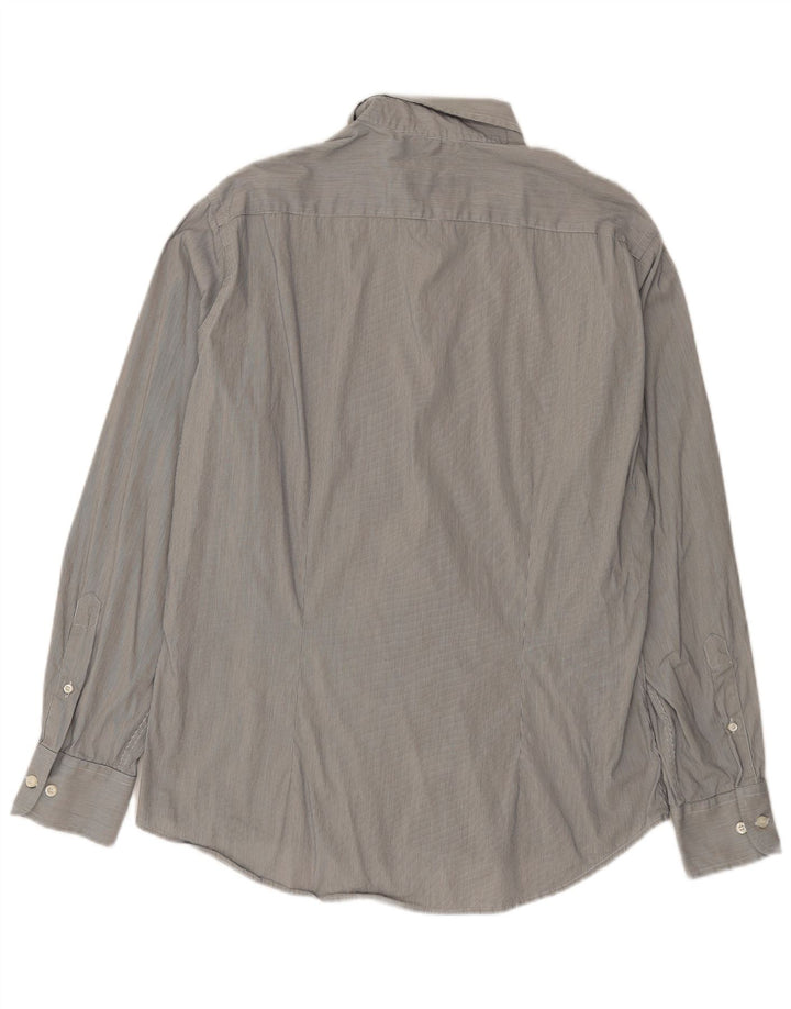 FRED PERRY Camicia slim fit da uomo XL in cotone gessato grigio