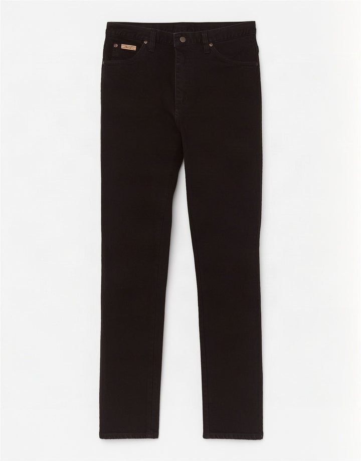Jeans dritti slim da uomo Wrangler W32 L32 cotone nero