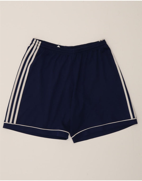 Pantaloncini sportivi Adidas Climalite da uomo di grandi dimensioni in poliestere blu navy