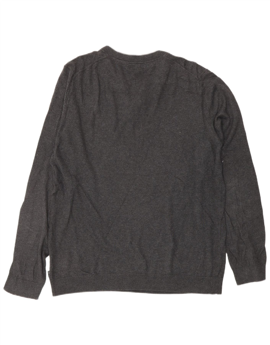 TED BAKER Maglione da uomo con scollo a V taglia 4 grande in cotone grigio
