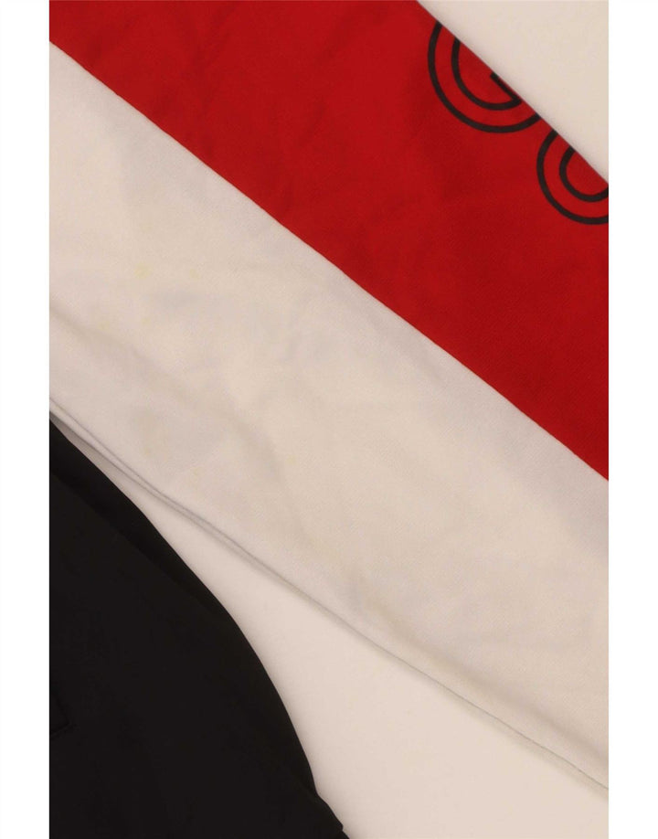 Guess Giacca da tuta grafica da uomo, poliestere color block medio nero