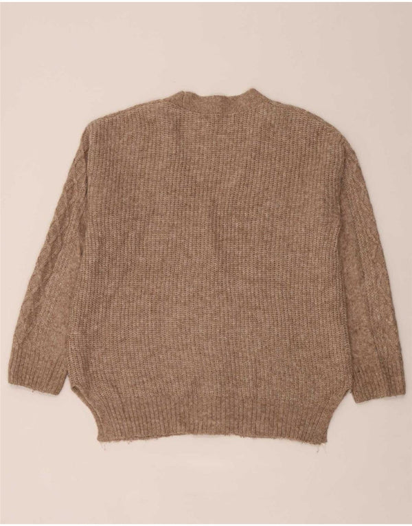 Maglione cardigan da donna Marks & Spencer UK 14 Beige medio screziato