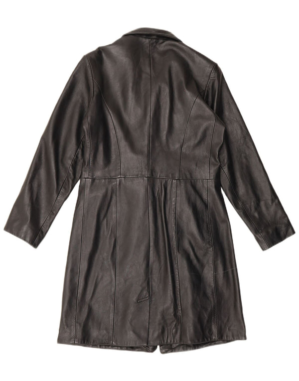 Cappotto in pelle da donna Helium UK 10 piccolo nero