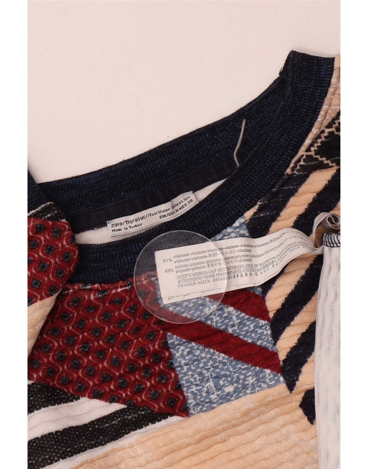 Felpa Zara da donna, vestibilità ampia, taglia UK 14, media, multicolore