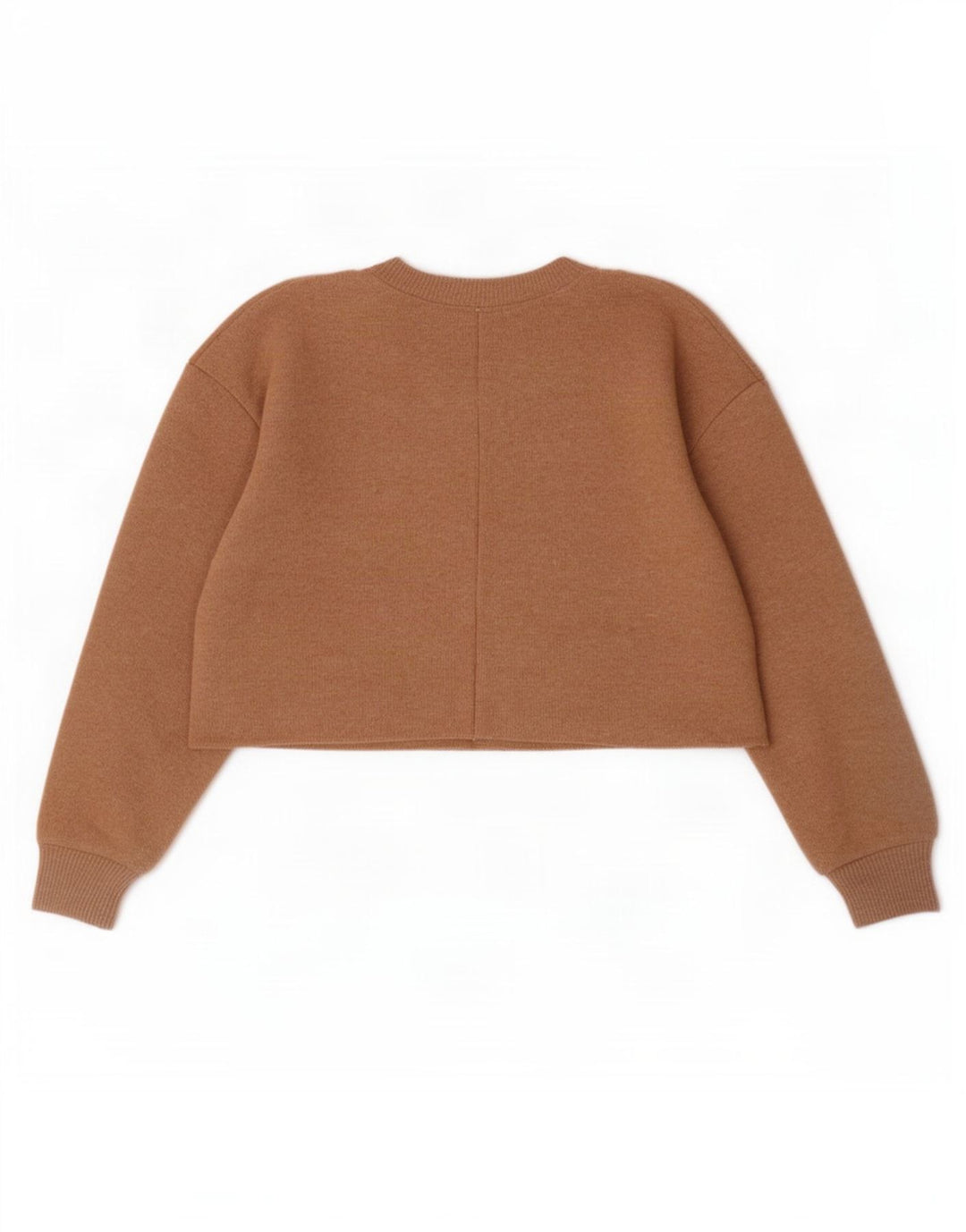 Felpa corta da donna Zara UK 14 Poliestere beige medio