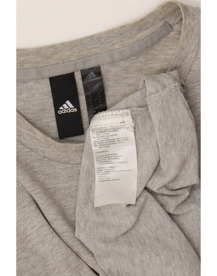 T-shirt grafica da uomo ADIDAS Top in cotone mélange grigio medio