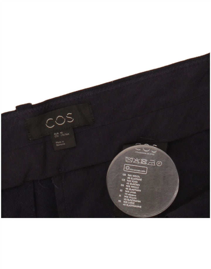 Pantaloni cropped con pegging da donna Cos EU 40 Medium W36 L25 Lana blu navy