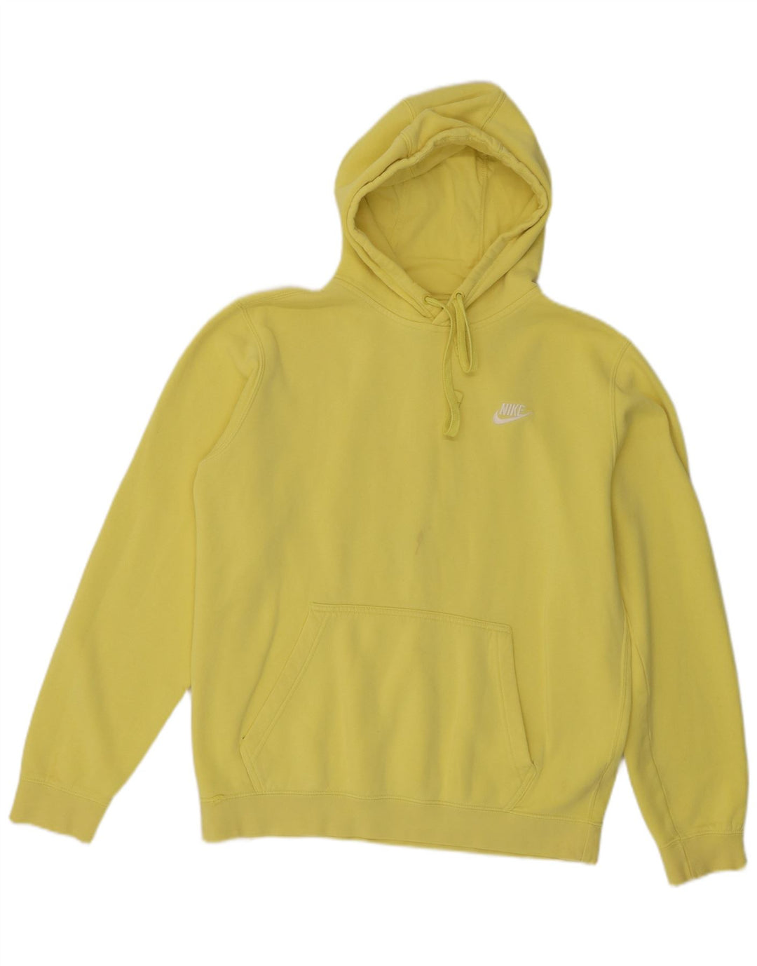 Felpa con cappuccio da uomo Nike in cotone giallo medio