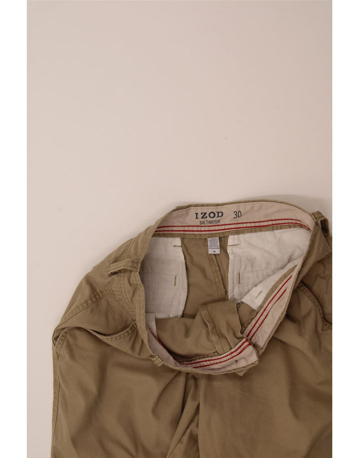 IZOD Mens Salt Water Chino Shorts W30 Medium Beige Cotton Vintage Izod and Second-Hand Izod from Messina Hembry 
