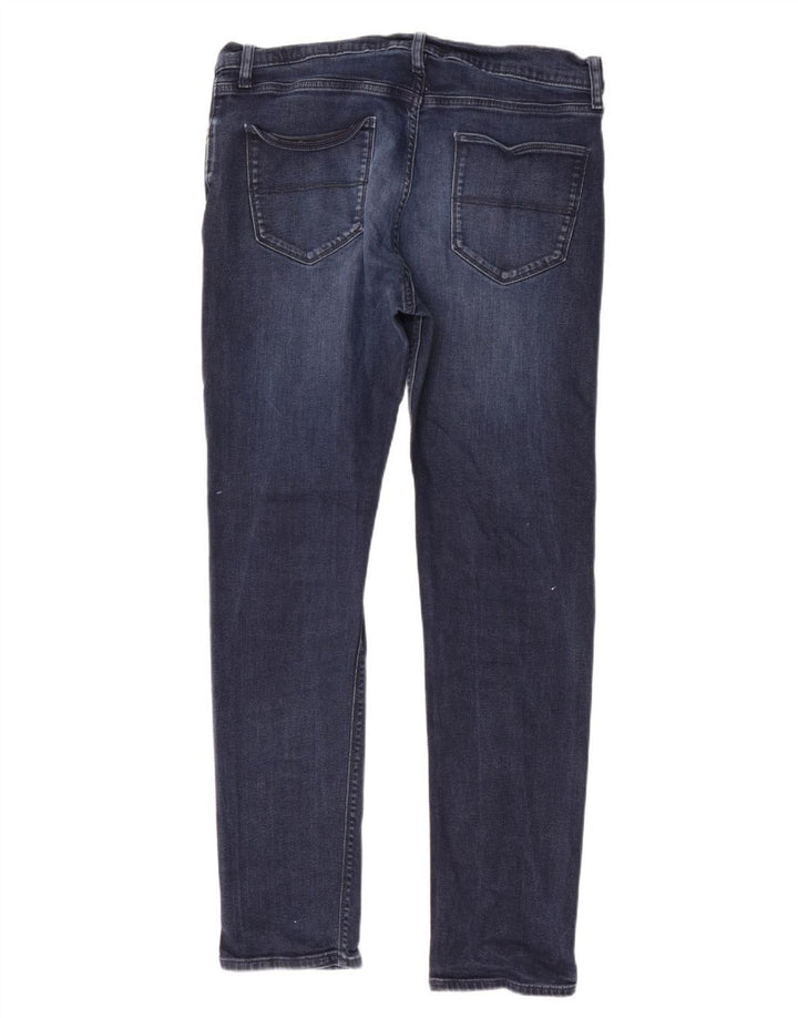 Jeans slim da uomo Marks & Spencer W36 L33 cotone blu navy